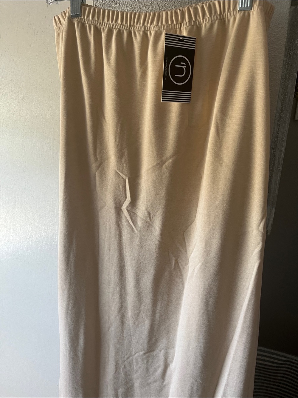 Nuggles Neutral Beige Maxi Skirt with Elastic Waist